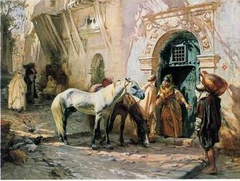 unknow artist Arab or Arabic people and life. Orientalism oil paintings 155